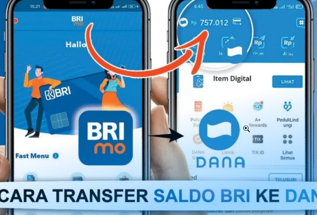 Cara TF BRI ke DANA